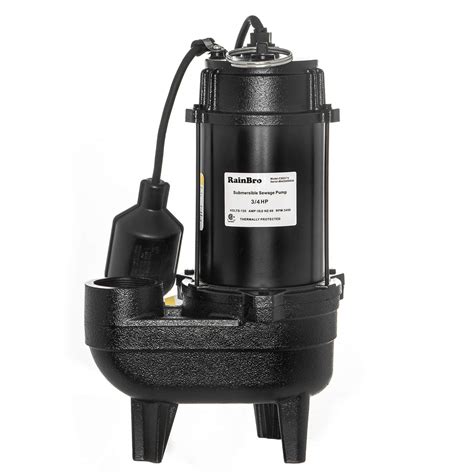 Sewageeffluent Pumps Model Cse075 Rainbro 34 Hp Cast Iron Submersible Sewage Pump With 10 Ft