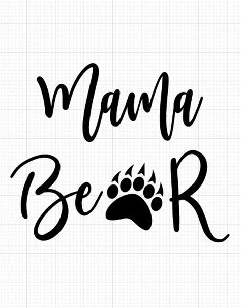 Mama Bear SVG Silhouette Svg Cutting Files for Silhouette Cameo ...