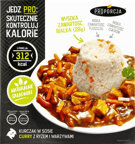 PROPORCJA danie gotowe kurczak w sosie curry z ryżem i warzywami