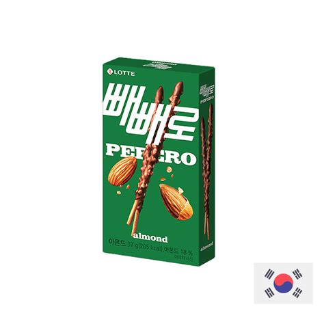 LOTTE PEPERO ALMOND CHOCOLATE BISCUIT STICKS SNACK 37G - Kelokal.com