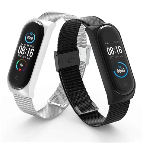 Correa Para Xiaomi Mi Band 5 Malla Acero Inoxidable Mica Mercado Libre