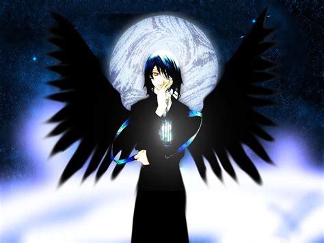 Online Crop Black Haired Anime Man With Wings Hd Wallpaper Wallpaper Flare