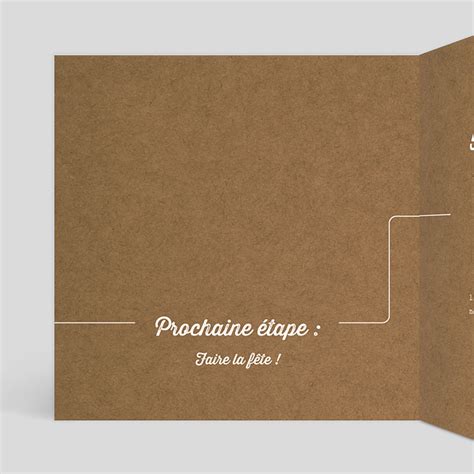 Invitation Anniversaire Timeline Kraft Popcarte