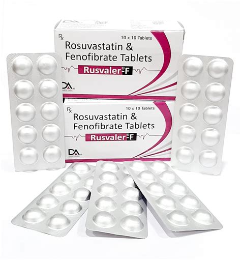 Rusvaler F Rosuvastatin Fenofibrate Tablet Self Alu Alu Rs