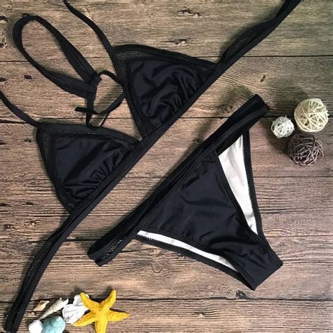 Bikini Set Sexy Women Bikini Set Bandage Rivet Padded Soft Beautiful