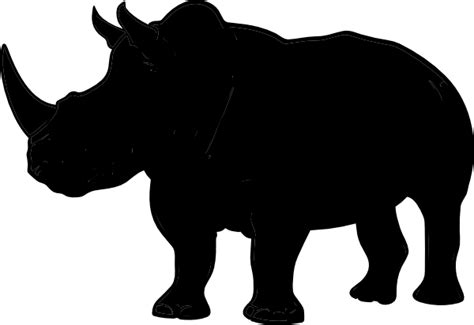 Black Rhino Clip Art At Clker Vector Clip Art Online Royalty