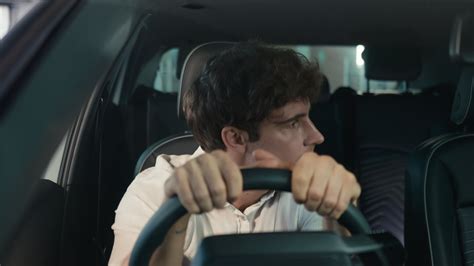 Irritated angry stressed Caucasian business man driver male guy driving