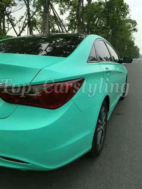 Matte Tiffany Blue Vinyl Car Wrap Film With Air Release Matt Mint Vinyl For Vehicle Wrapping