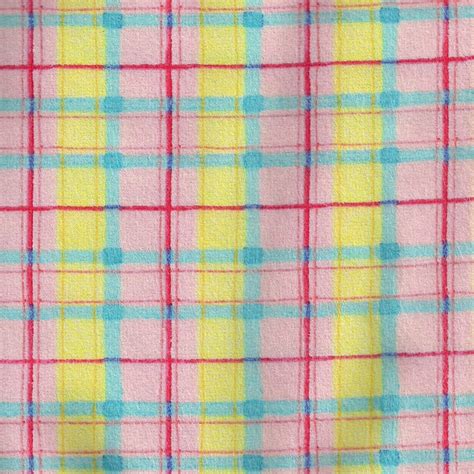 Items similar to Cotton Candy Pastel Plaid Flannel fabric by the yard 100% Cotton -- From Fabri ...