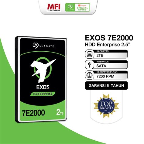 Jual Seagate EXOS 7E2000 HDD / Hardisk Enterprise 2TB SATA 2.5" 7200RPM ...