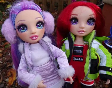 Rainbow High Winter Break Dolls Violet Willow And Ruby Anderson Mga