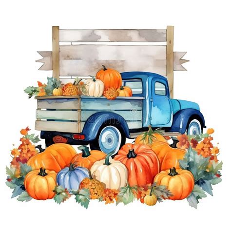 Blue Truck Pumpkins Stock Illustrations 96 Blue Truck Pumpkins Stock