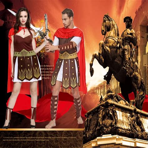 Halloween Purim Adult Ancient Roman Greek Warrior Gladiator Costume Julius Caesar Costumes