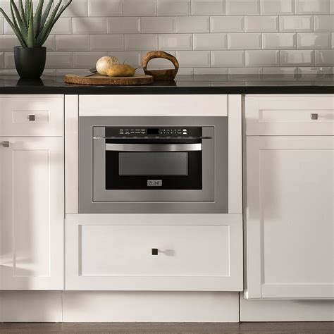 ZLINE 24 in. 1.2 Cu. Ft. Microwave Drawer In Stainless Steel with 30 i ...