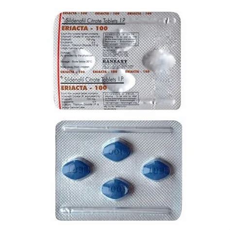 Eriacta 100 Mg Tab at Rs 15/strip | Sildenafil Tablets in Nagpur | ID: 23563593212