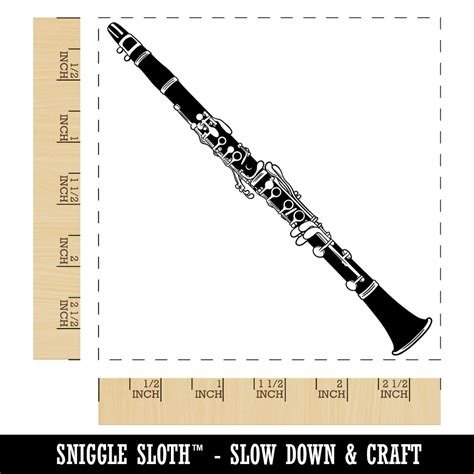 Clarinet Woodwind Musical Instrument Square Rubber Stamp for Stamping Crafting | Michaels