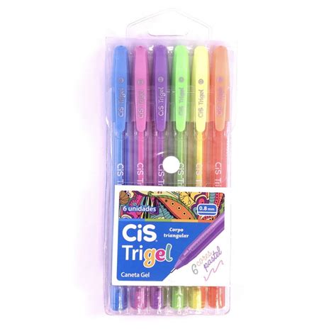 Kit Canetas Cis Trigel Cores Pastel Shopee Brasil