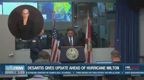 Gov Desantis Gives Update As Hurricane Milton Nears Florida Nbc4 Wcmh Tv