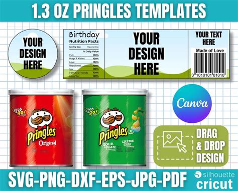 Pringles 1 3 Oz Labels Template Pringles Template Pringles Labels