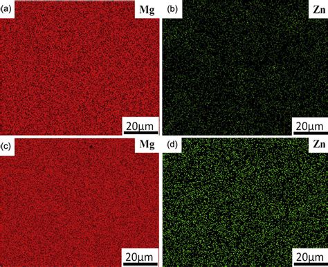 EDS Maps Of As Extruded Mg Zn Samples A B Mg 1Zn C D Mg 4Zn