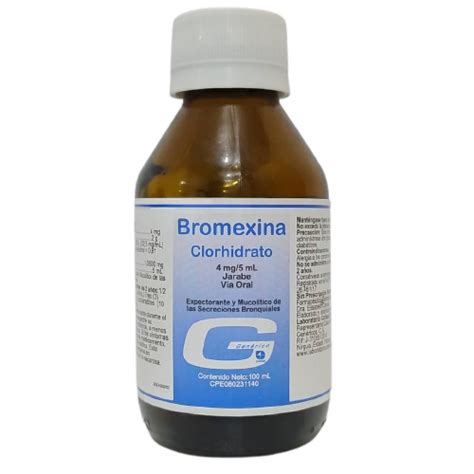 Bromexina 8mg 5ml Jarabe Estuche C Frasco X 120 Ml Polinac 45 Off