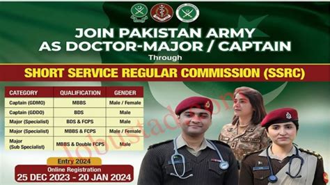 Join Pak Army As Doctor Major Captain Jobs Online Apply Via