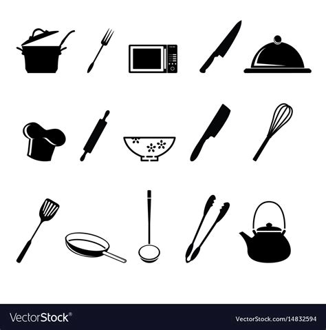 Kitchen Utensils Icon Royalty Free Vector Image