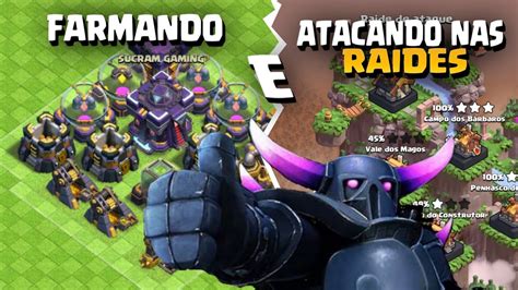 🎯atacando Nas Raides E Farmando No Clash Of Clans Youtube