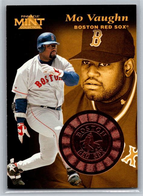 Mo Vaughn Pinnacle Mint Collection Bronze Baseball Boston Red