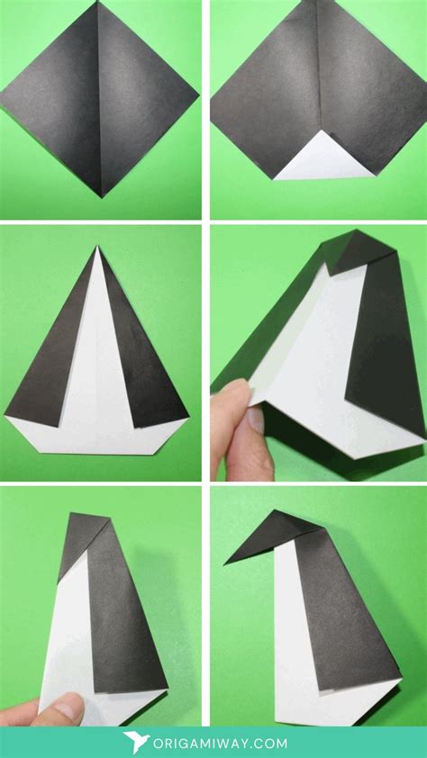 Make A Penguin Out Of Paper Easy Origami Penguin Instructions Origami