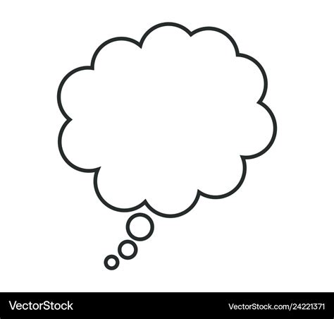 Thought cloud icon Royalty Free Vector Image - VectorStock