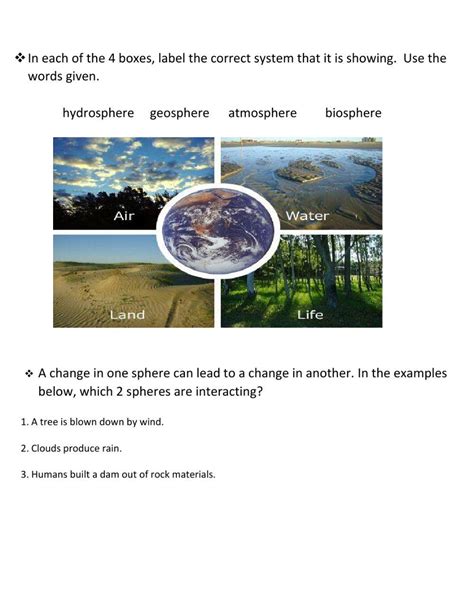 Earths Systems Worksheets For Th Year On Quizizz Free