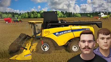 DUŻE ŻNIWA NA DWA KOMBAJNY Szpakowo Farming Simulator 22 YouTube