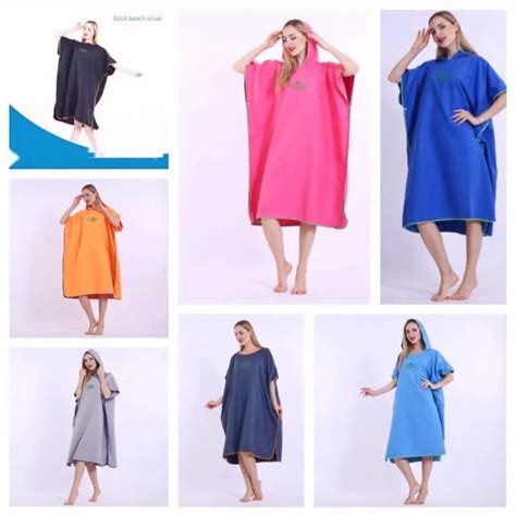 Serviette Microfiber Poncho Surf Plage De Plage Changer La Robe De Bain