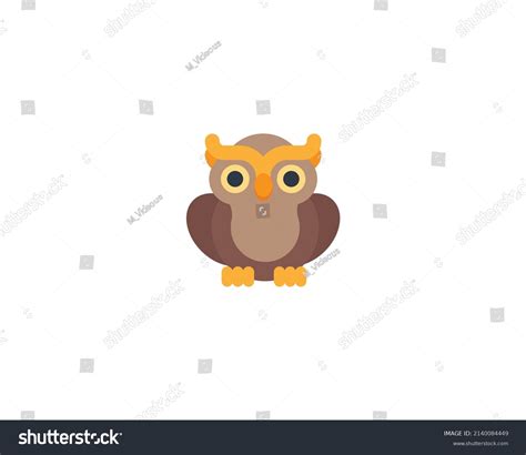 Owl Vector Isolated Icon Owl Emoji Stock Vector (Royalty Free ...