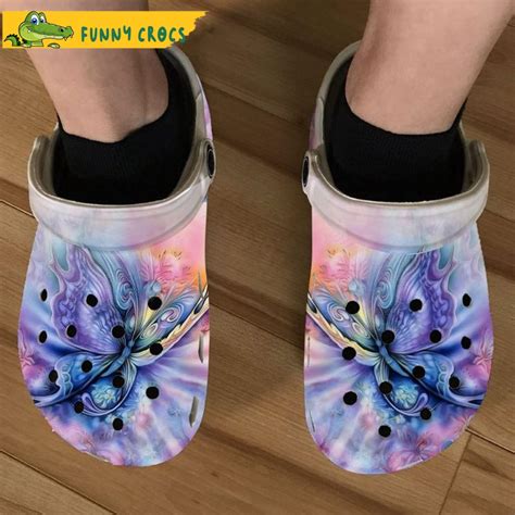 Colorful Beautiful Blue Butterfly Crocs - Discover Comfort And Style ...