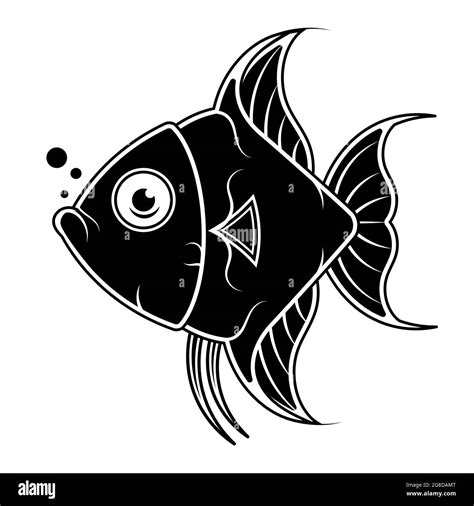 Fish Silhouette Vector Black And White Fish Scalar Vector