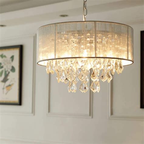 Saint Mossi Modern K Crystal Raindrop Chandelier Lighting Flush Mount