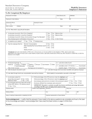 Fillable Online Disability Insurance Claim Packet Instructions