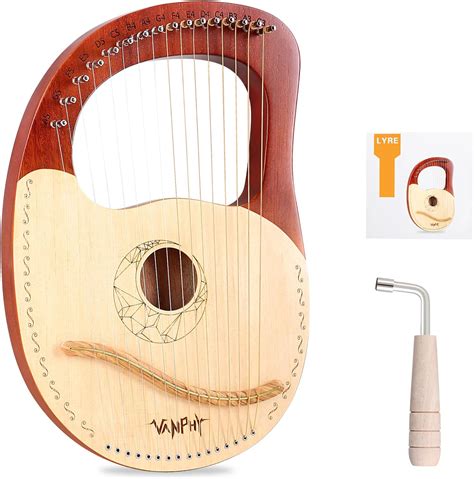 Amazon Vanphy Lyre Harp String Metal String Lyre Mahogany Body