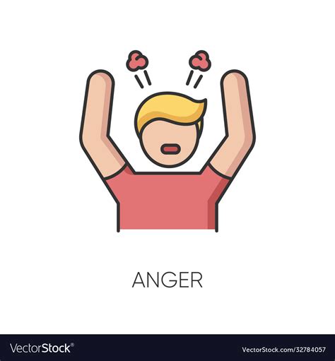 Anger Rgb Color Icon Royalty Free Vector Image