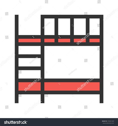 Bunk Bed Icon Stock Vector Royalty Free 793841269 Shutterstock