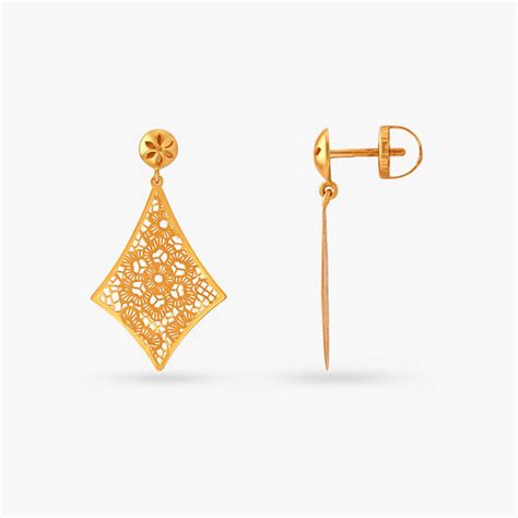 Buy Stylish Jali Drop Earrings At Best Price Tanishq Us