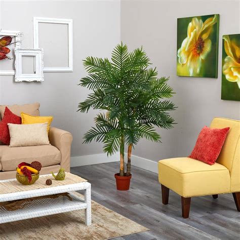 Reviews For Nearly Natural 5 Ft Areca Palm Artificial Tree Real Touch Pg 1 The Home Depot