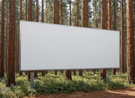 Premium Photo A Large Billboard In The Middle Of A Forest