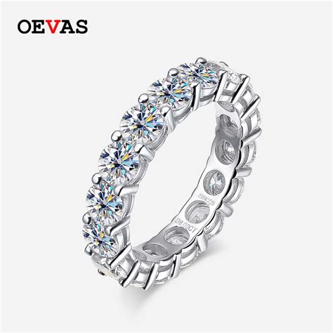 Oevas Bagues En Moissanite Pour Femmes Argent Sterling Carat