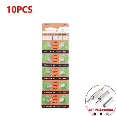 Ag Pcs Lr A V Alkaline Button Coin Cells Watch Battery