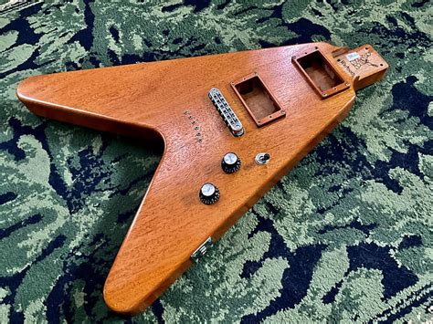 Loaded Warmoth Mahogany Switchback Body Flying V Body Reverb