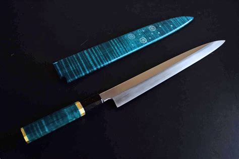 ZDP189 Honyaki Yanagiba Knife with Custom handle and Saya