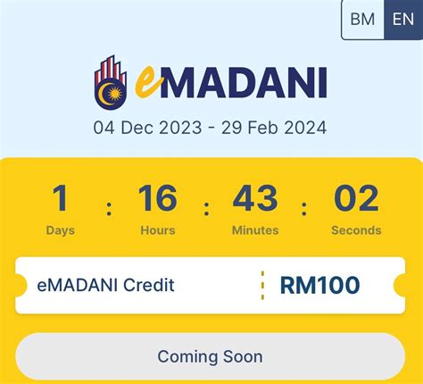 MOF RM100 EMADANI Credit Limited To Offline Retail Transactions Only